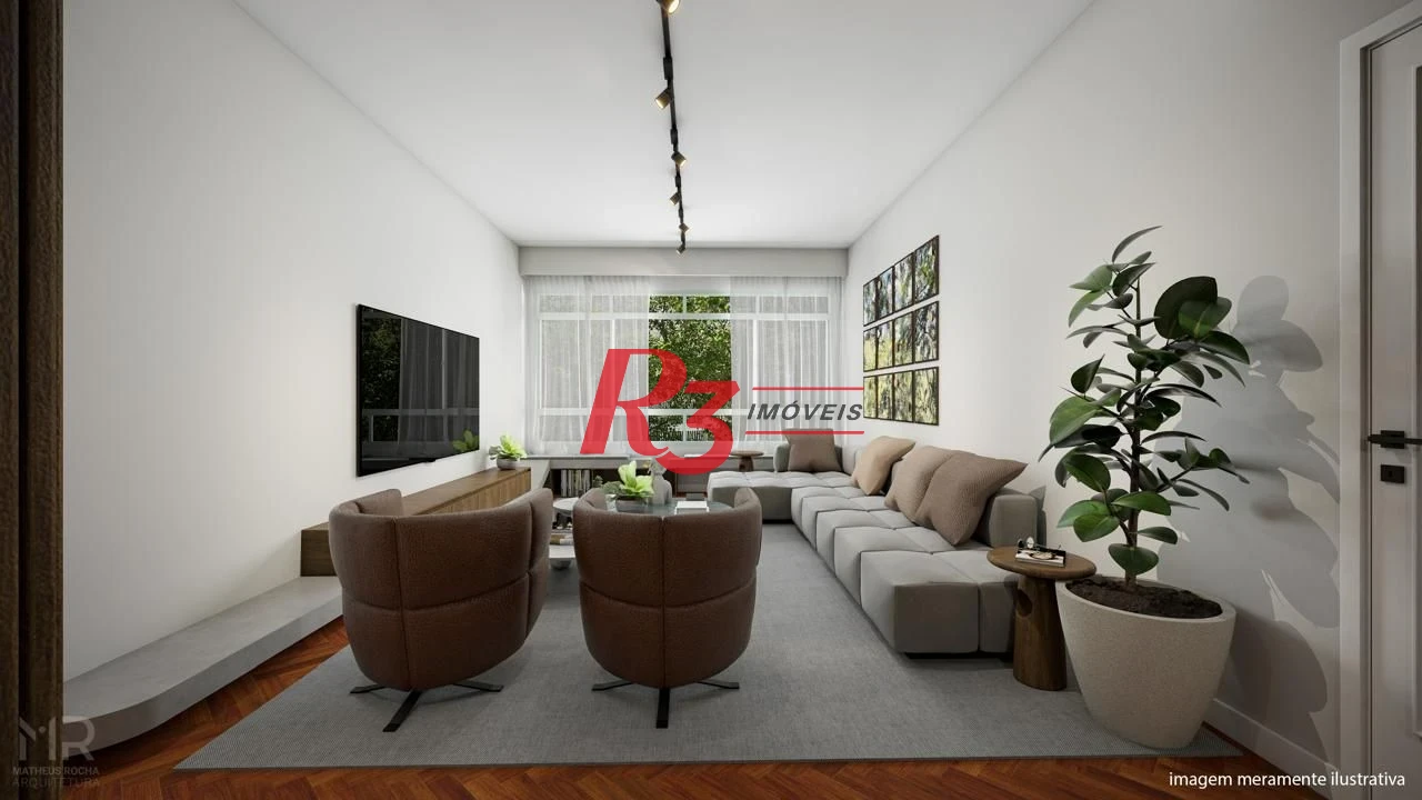 Apartamento à venda, 90 m² por R$ 820.000,00 - Boqueirão - Santos/SP