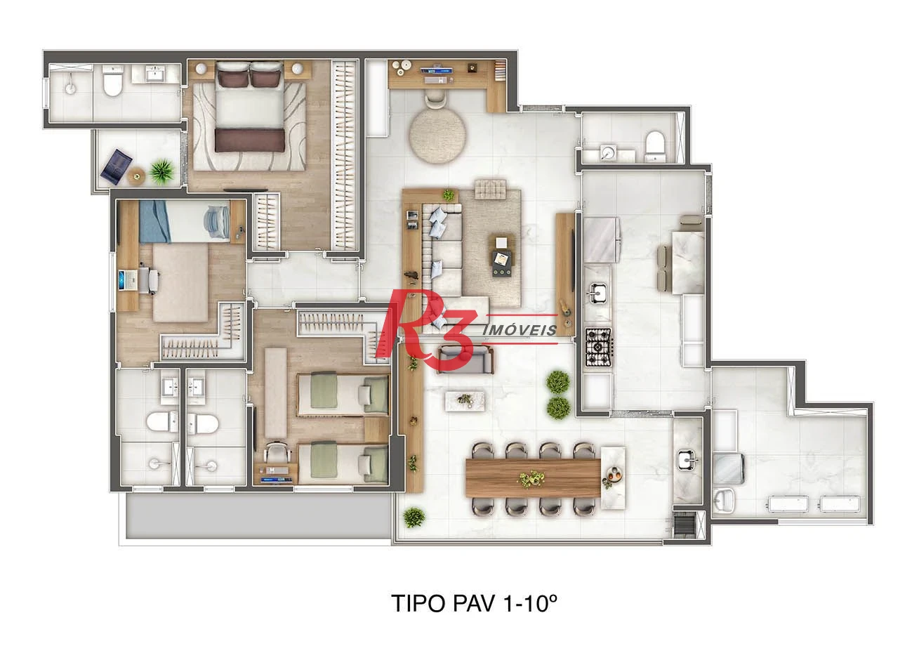 Apartamento à venda, 128 m² por R$ 2.560.000,00 - Ponta da Praia - Santos/SP