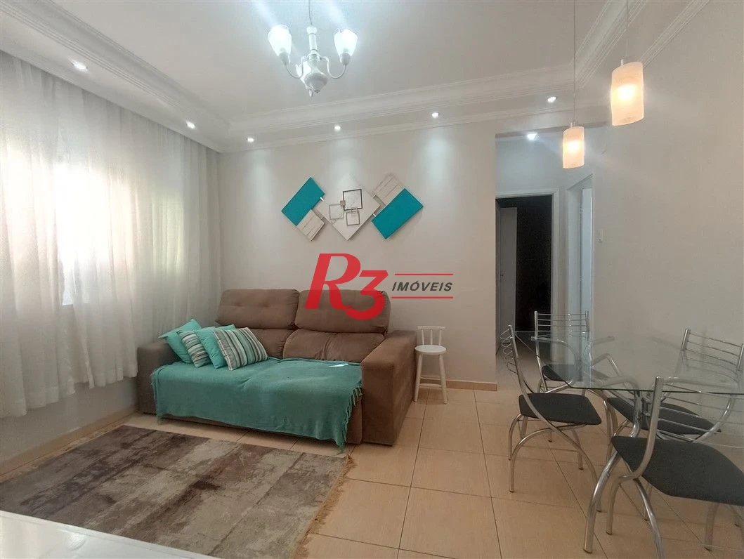 Apartamento com 2 dormitórios à venda, 66 m² por R$ 420.000,00 - Embaré - Santos/SP