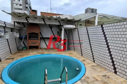 Cobertura com 2 dormitórios à venda, 160 m² por R$ 1.200.000,00 - Gonzaga - Santos/SP