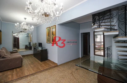 Cobertura, 470 m² - venda por R$ 3.000.000,00 ou aluguel por R$ 23.430,00/mês - Campo Grande - Santos/SP