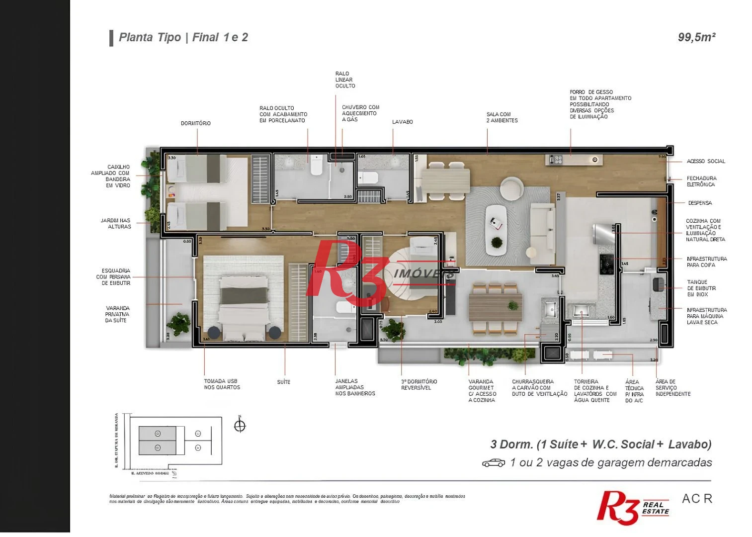 Apartamento à venda, 99 m² por R$ 1.907.000,00 - Vila Rica - Santos/SP