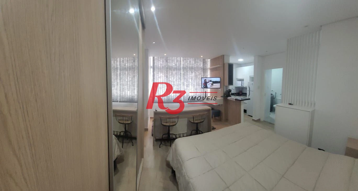 Kitnet com 1 dormitório à venda, 36 m² por R$ 349.000,00 - Aparecida - Santos/SP