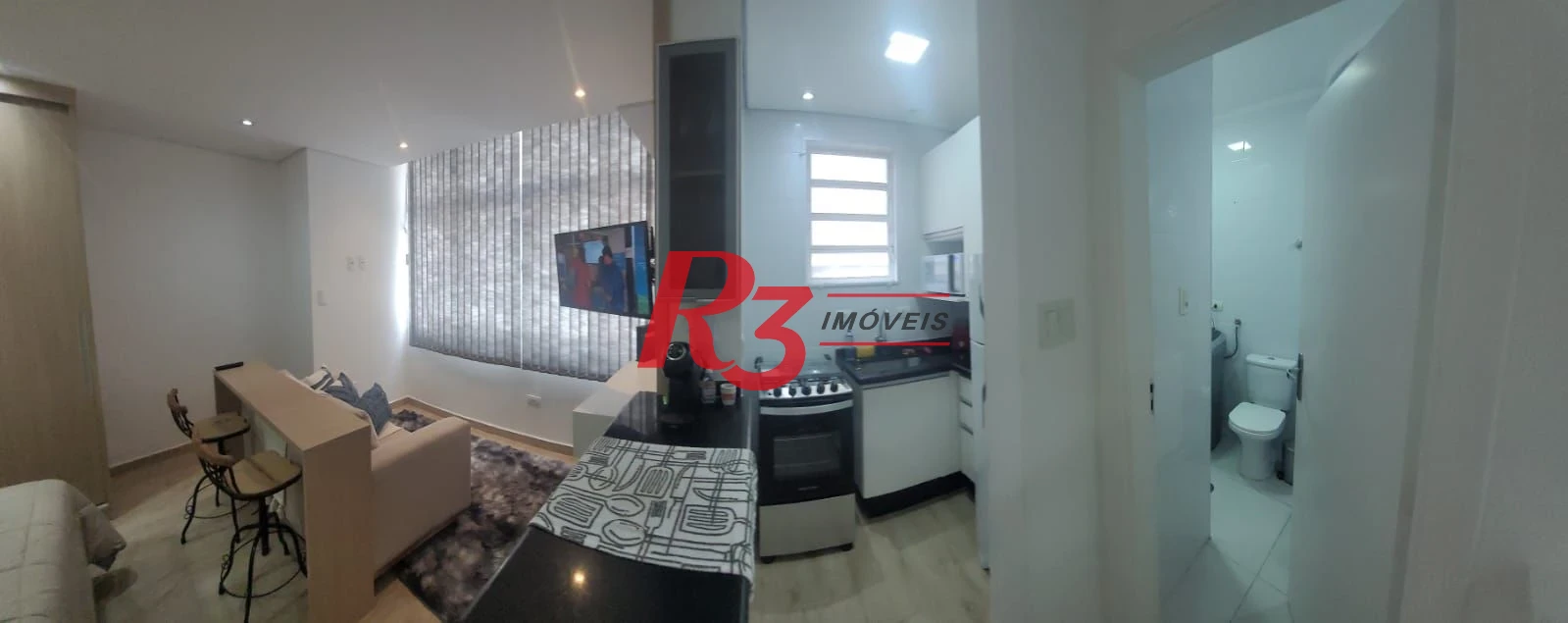 Kitnet com 1 dormitório à venda, 36 m² por R$ 349.000,00 - Aparecida - Santos/SP