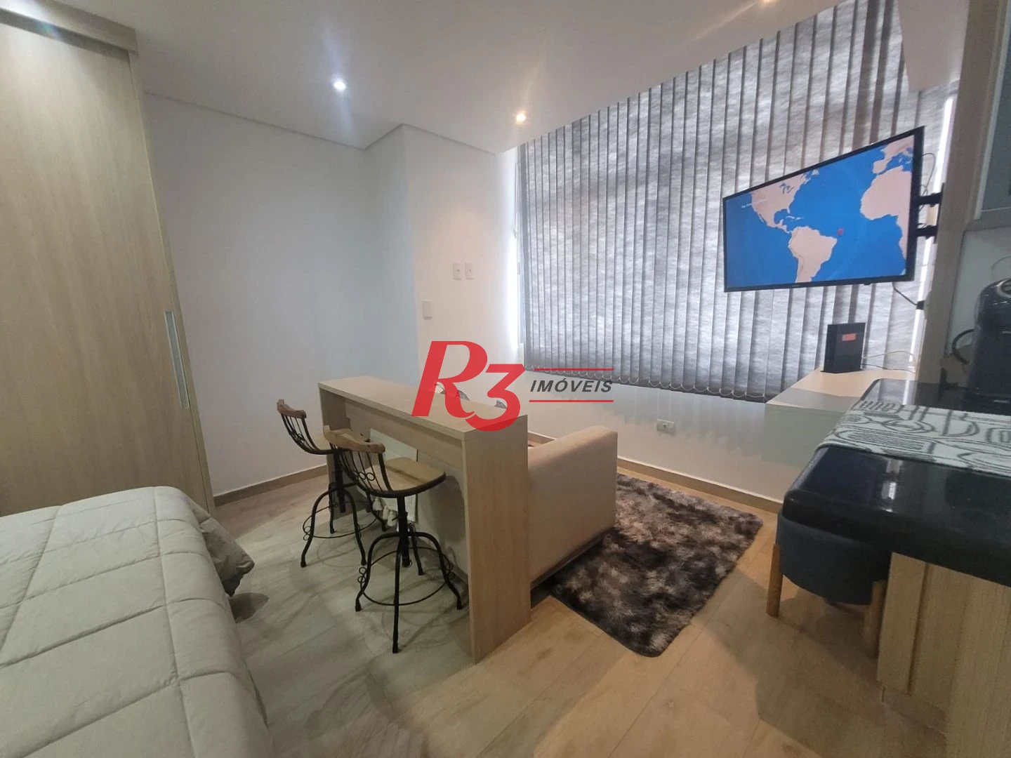Kitnet com 1 dormitório à venda, 36 m² por R$ 349.000,00 - Aparecida - Santos/SP