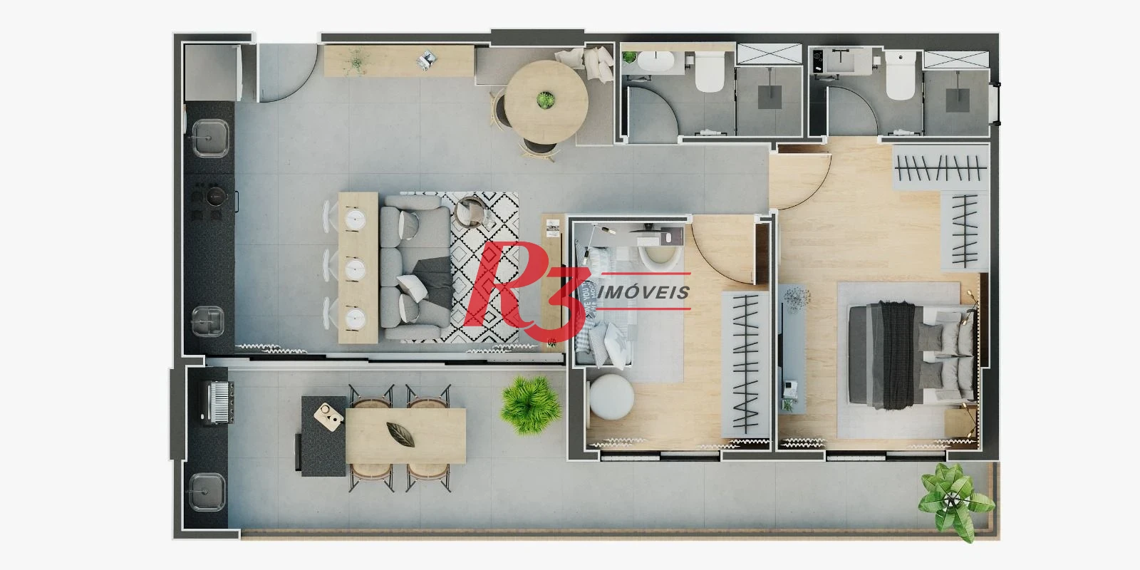 Apartamento com 2 dormitórios à venda, 65 m² por R$ 950.000,00 - Ponta da Praia - Santos/SP