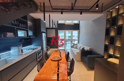 Loft, 69 m² - venda por R$ 920.000,00 ou aluguel por R$ 7.500,00/mês - Gonzaga - Santos/SP