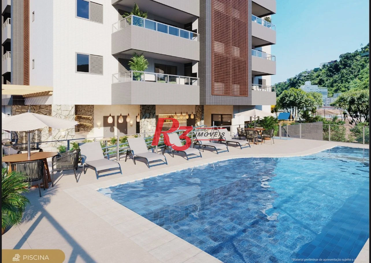 Apartamento com 1 dormitório à venda, 49 m² por R$ 630.000,00 - Marapé - Santos/SP