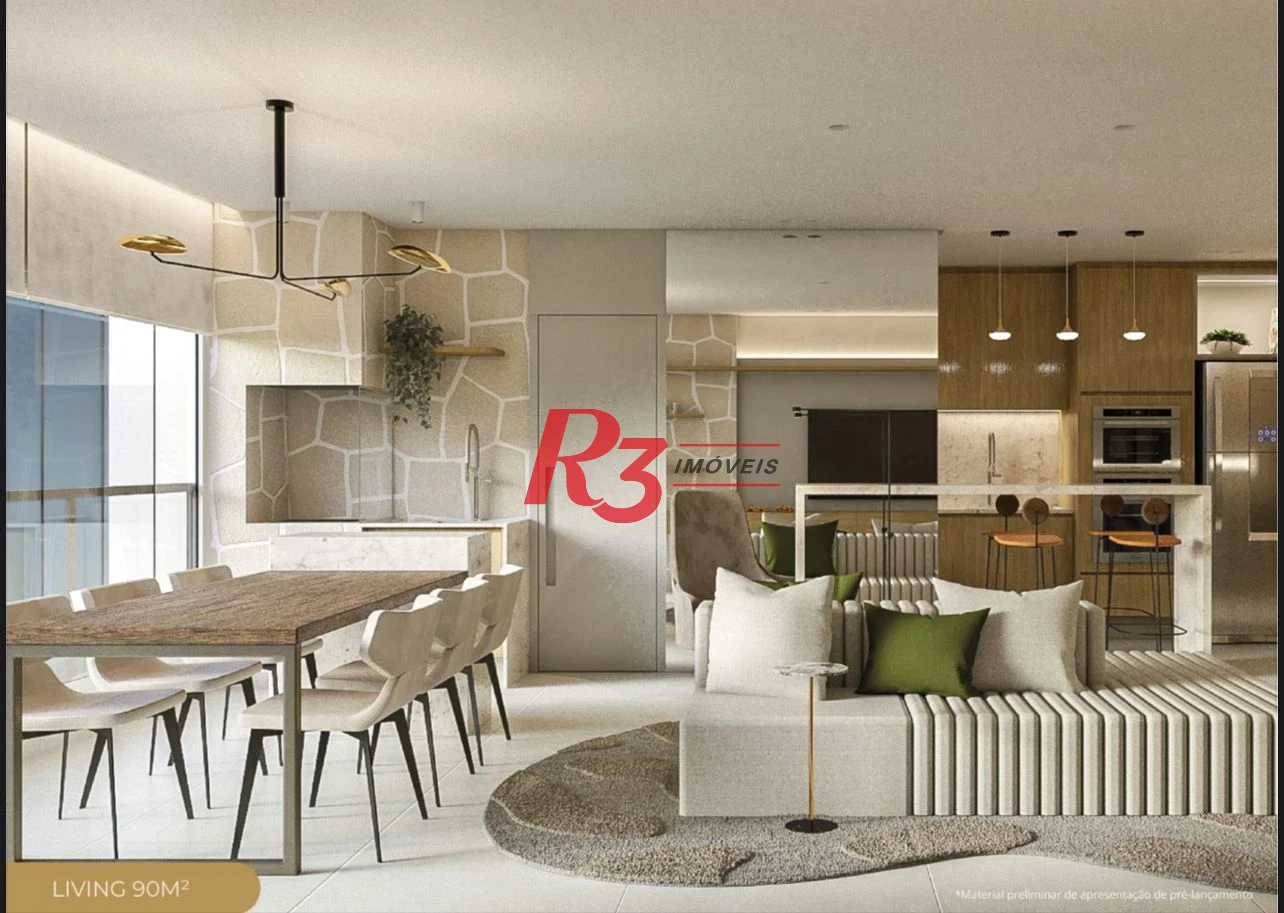 Apartamento com 1 dormitório à venda, 49 m² por R$ 630.000,00 - Marapé - Santos/SP