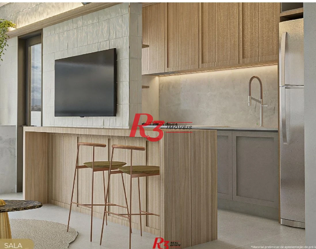 Apartamento com 1 dormitório à venda, 49 m² por R$ 630.000,00 - Marapé - Santos/SP