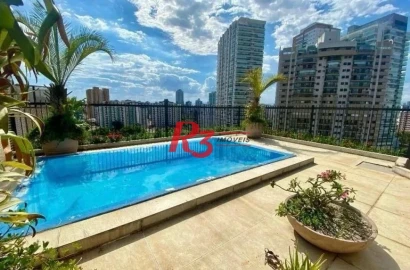 Cobertura com 5 dormitórios à venda, 336 m² por R$ 3.000.000,00 - Ponta da Praia - Santos/SP