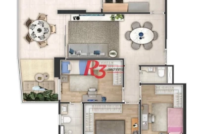 Apartamento à venda, 108 m² por R$ 1.620.040,00 - José Menino - Santos/SP