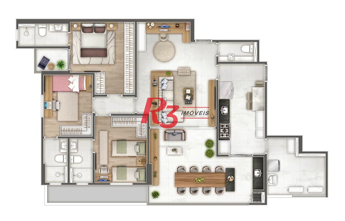 Apartamento à venda, 126 m² por R$ 2.234.000,00 - Ponta da Praia - Santos/SP