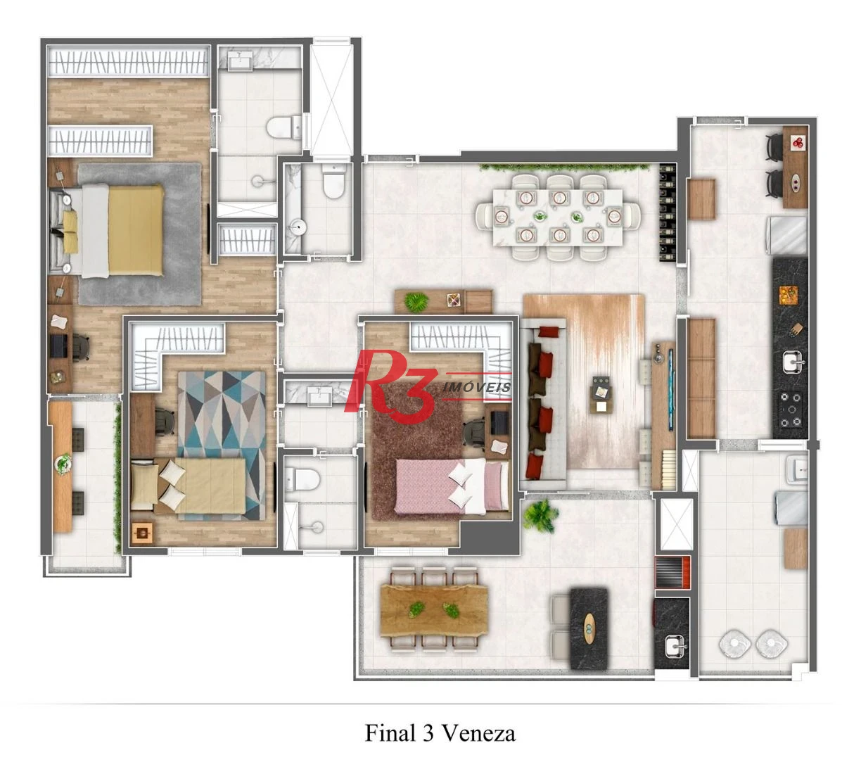 Apartamento à venda, 116 m² por R$ 1.825.070,00 - Gonzaga - Santos/SP