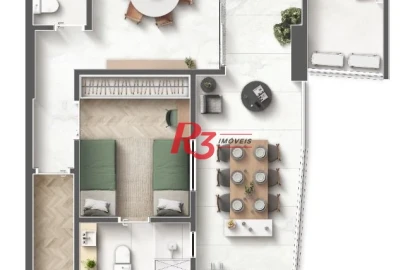 Apartamento à venda, 96 m² por R$ 1.532.533,60 - Embaré - Santos/SP