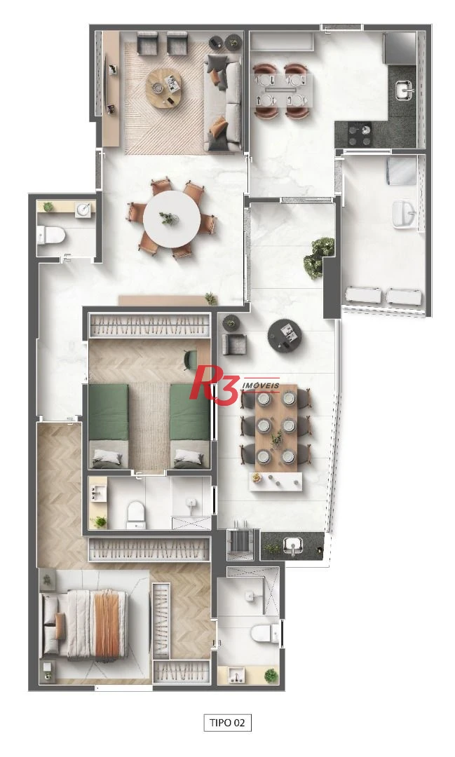 Apartamento à venda, 96 m² por R$ 1.532.533,60 - Embaré - Santos/SP