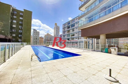Apartamento com 2 dormitórios para alugar, 75 m² por R$ 7.000,00/mês - Pompéia - Santos/SP