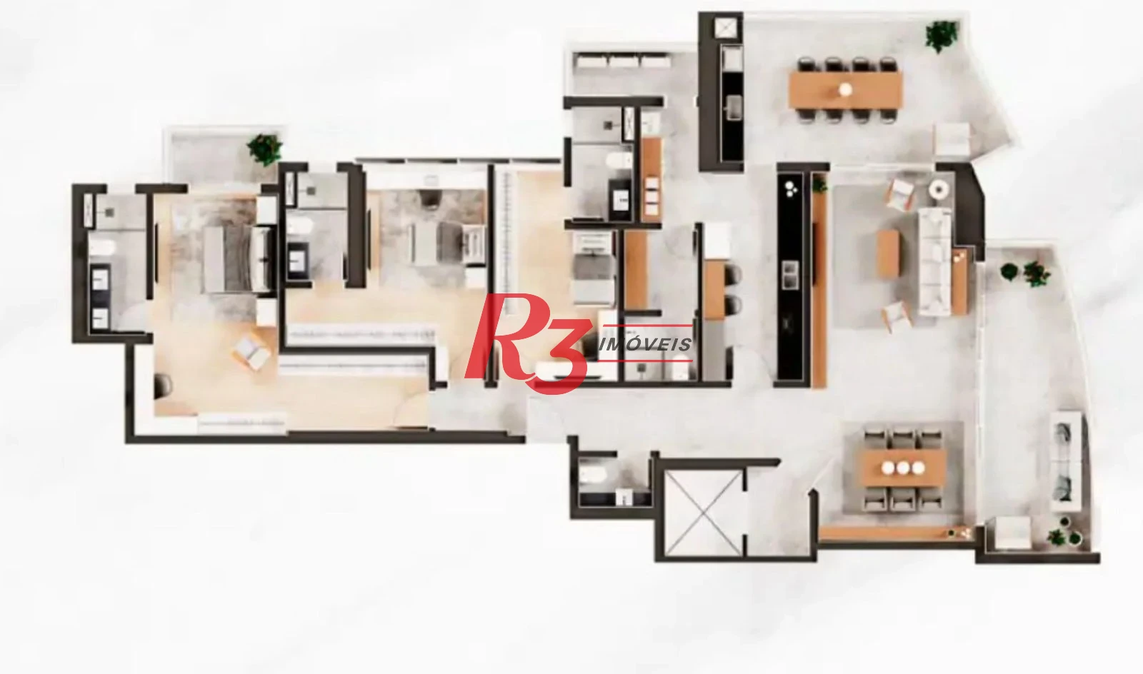 Apartamento com 3 dormitórios à venda, 227 m² por R$ 5.199.000,00 - Ponta da Praia - Santos/SP