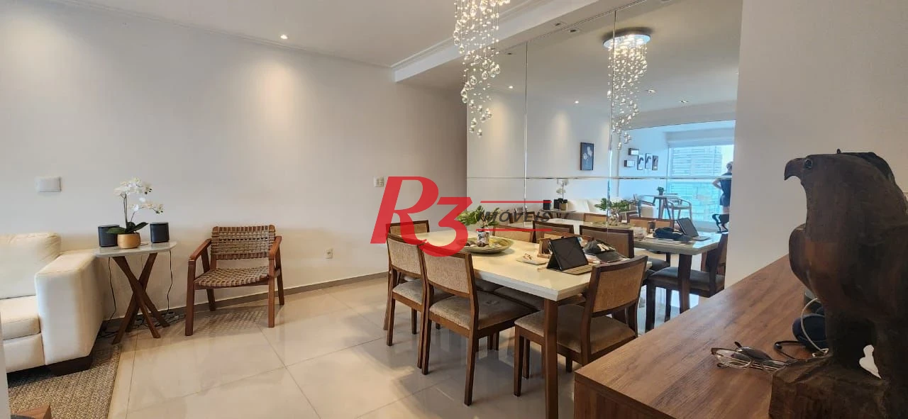 Apartamento com 2 dormitórios para alugar, 119 m² por R$ 12.000,02/mês - Embaré - Santos/SP