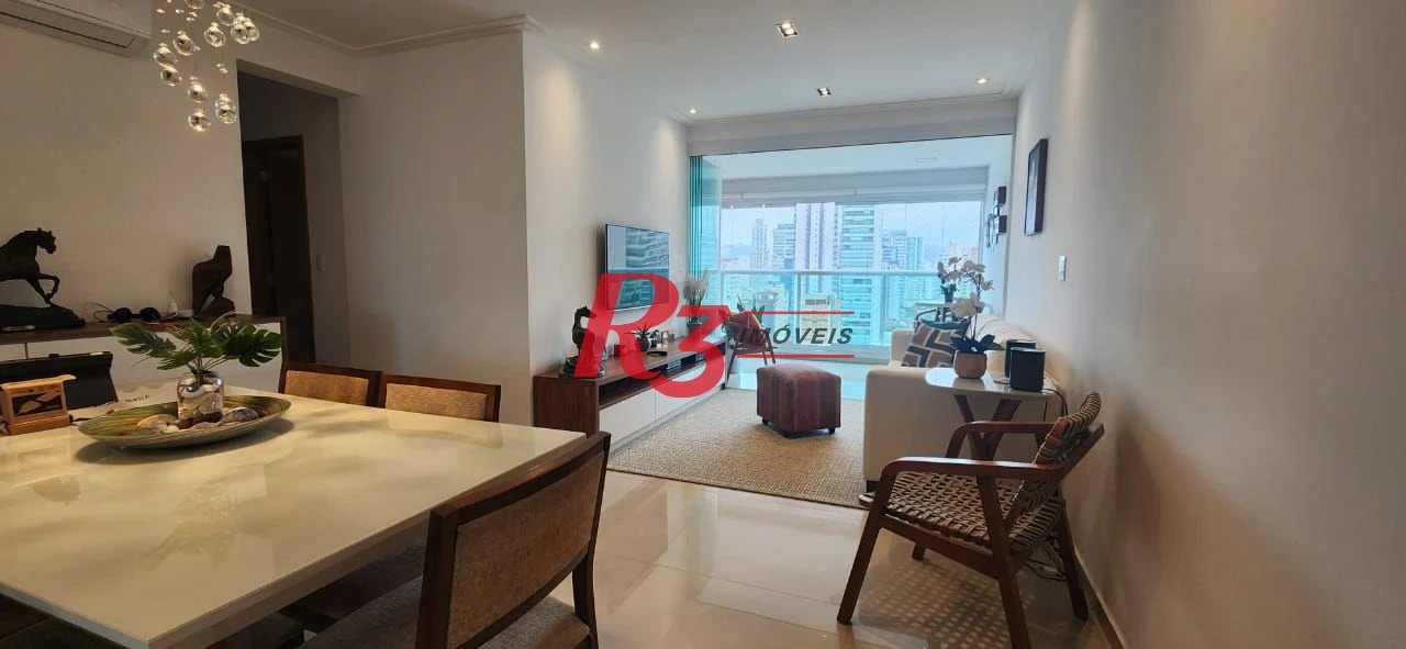 Apartamento com 2 dormitórios para alugar, 119 m² por R$ 12.000,02/mês - Embaré - Santos/SP