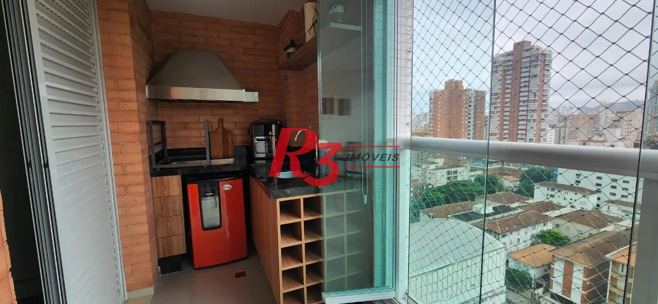 Apartamento com 2 dormitórios para alugar, 119 m² por R$ 12.000,02/mês - Embaré - Santos/SP