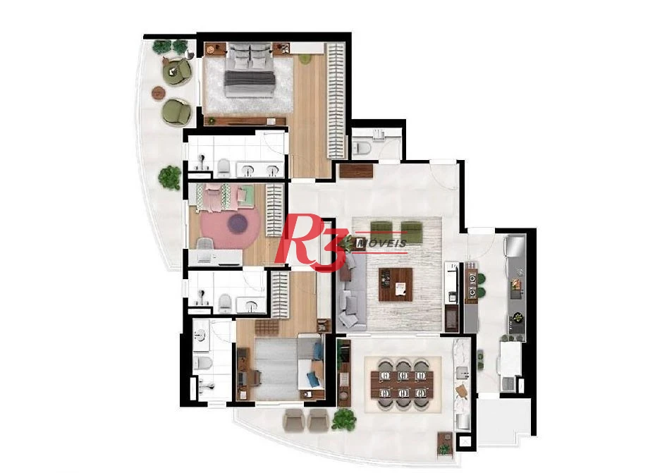 Apartamento com 2 dormitórios à venda, 113 m² por R$ 1.899.000,00 - Ponta da Praia - Santos/SP