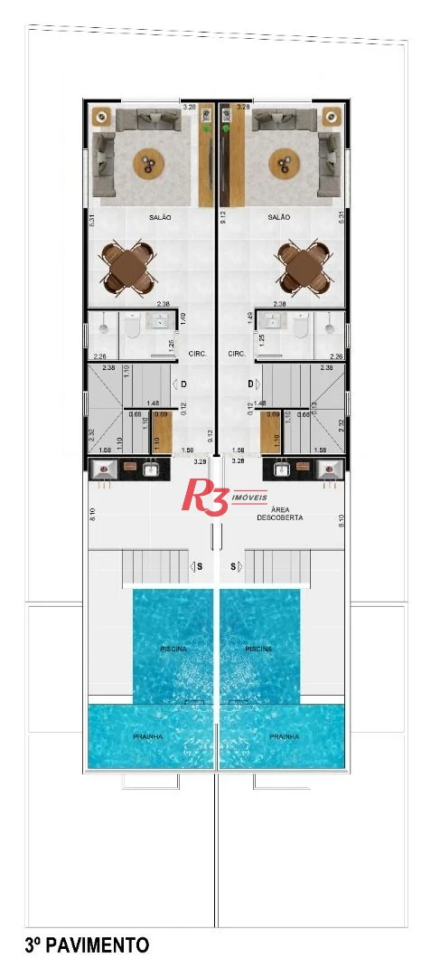 Casa com 3 dormitórios à venda, 156 m² por R$ 1.950.000,00 - Boqueirão - Santos/SP