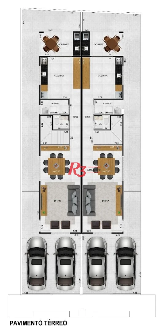 Casa com 3 dormitórios à venda, 156 m² por R$ 1.950.000,00 - Boqueirão - Santos/SP
