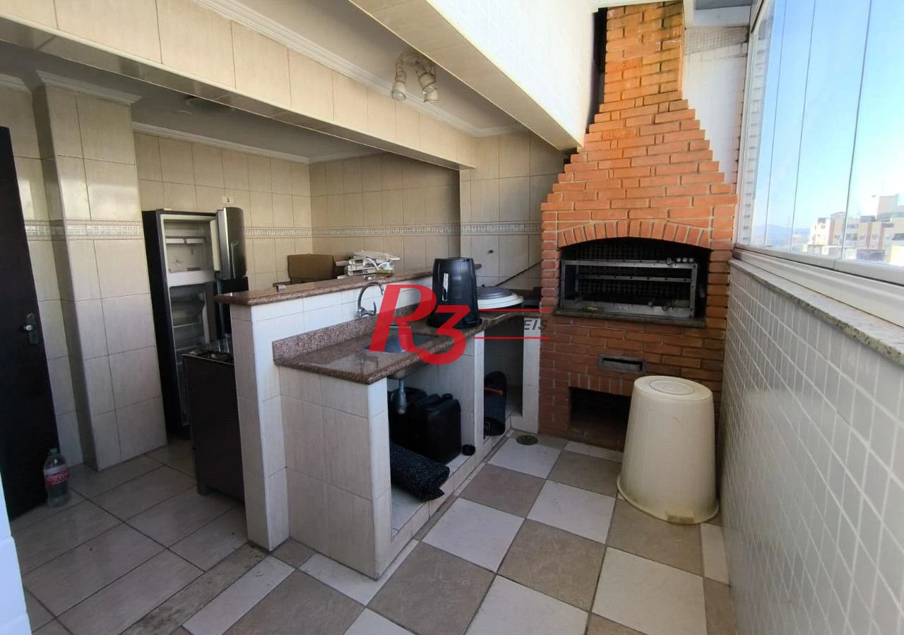 Apartamento com 3 dormitórios, 190 m² - venda por R$ 2.360.000,00 ou aluguel por R$ 11.000,00/mês - Aparecida - Santos/SP