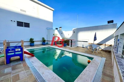 Cobertura com 4 dormitórios para alugar, 746 m² por R$ 20.000,01/mês - Gonzaga - Santos/SP