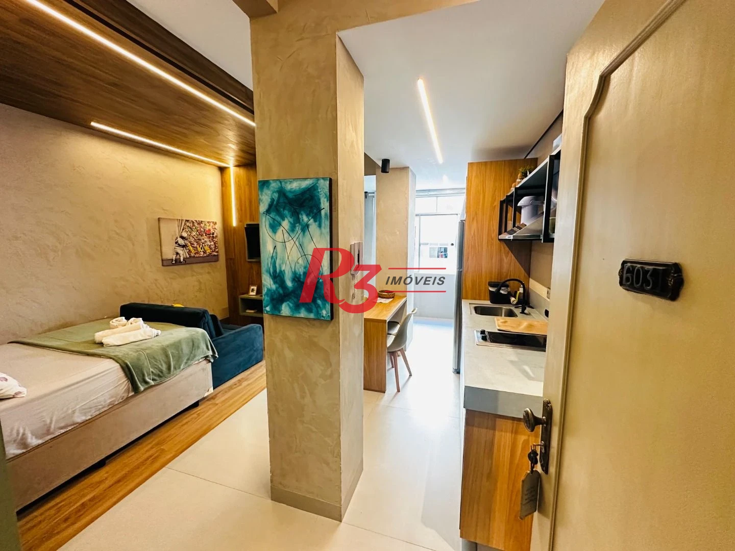 Studio para alugar, 35 m² por R$ 4.500,00/mês - Ponta da Praia - Santos/SP