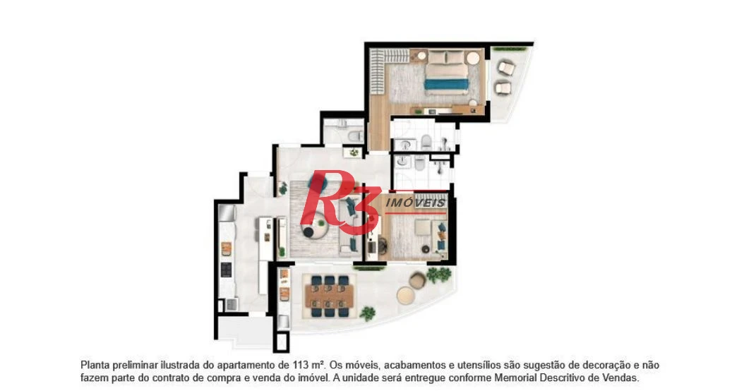 Apartamento à venda, 113 m² por R$ 1.530.000,00 - Ponta da Praia - Santos/SP