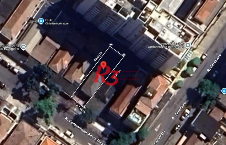 Terreno à venda, 189 m² por R$ 700.000,00 - Aparecida - Santos/SP