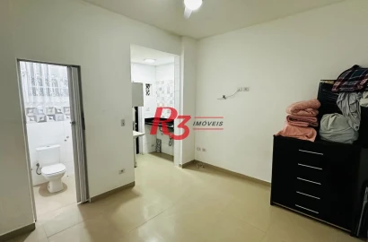 Kitnet com 1 dormitório à venda, 32 m² por R$ 300.000,00 - Embaré - Santos/SP