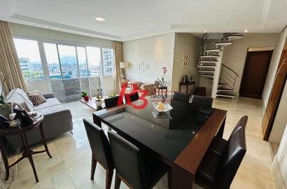 Cobertura à venda, 258 m² por R$ 2.980.000,00 - Boqueirão - Santos/SP