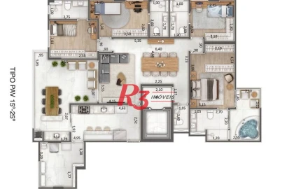 Apartamento com 4 dormitórios à venda, 154 m² por R$ 4.390.000,00 - Ponta da Praia - Santos/SP