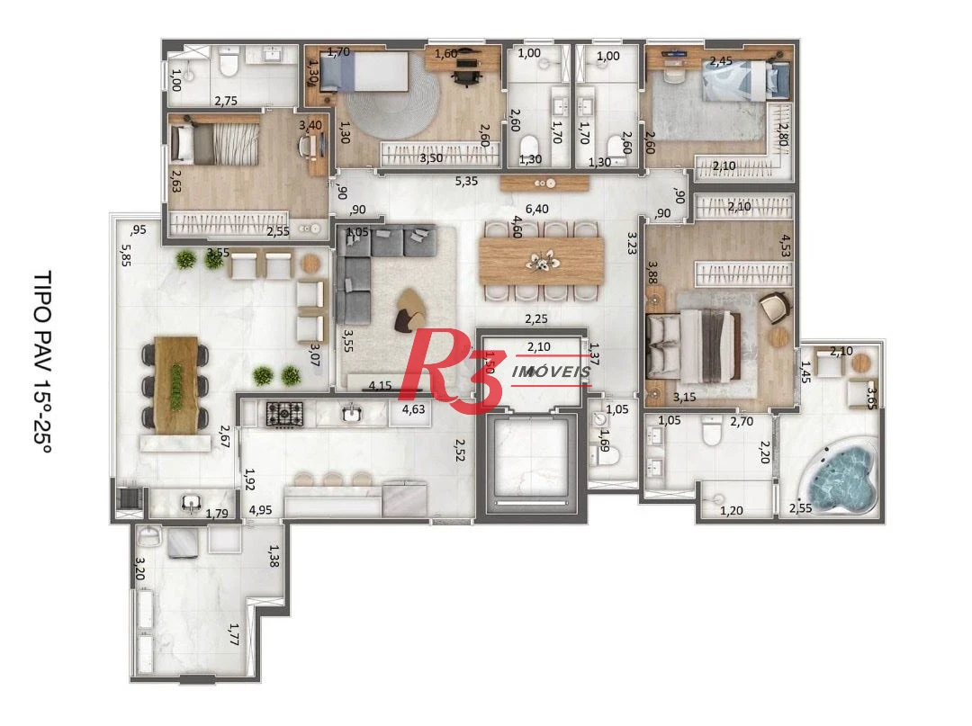 Apartamento com 4 dormitórios à venda, 154 m² por R$ 4.390.000,00 - Ponta da Praia - Santos/SP