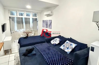 Apartamento à venda, 30 m² por R$ 300.000,00 - Boqueirão - Santos/SP