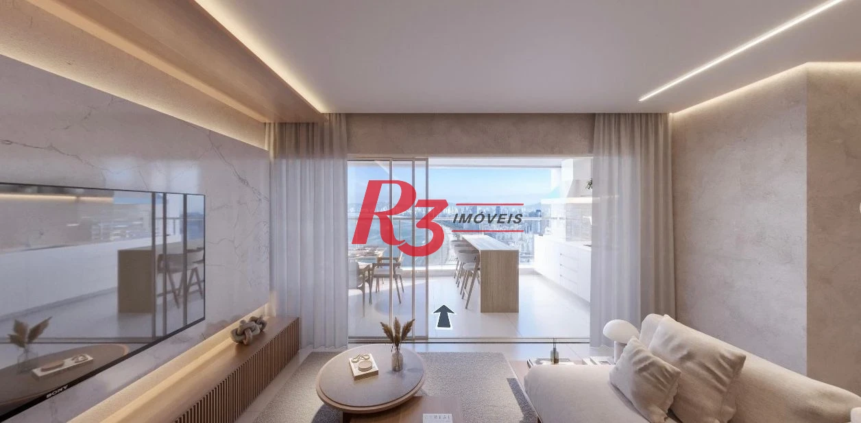Apartamento com 4 dormitórios à venda, 182 m² por R$ 4.300.000,00 - Ponta da Praia - Santos/SP