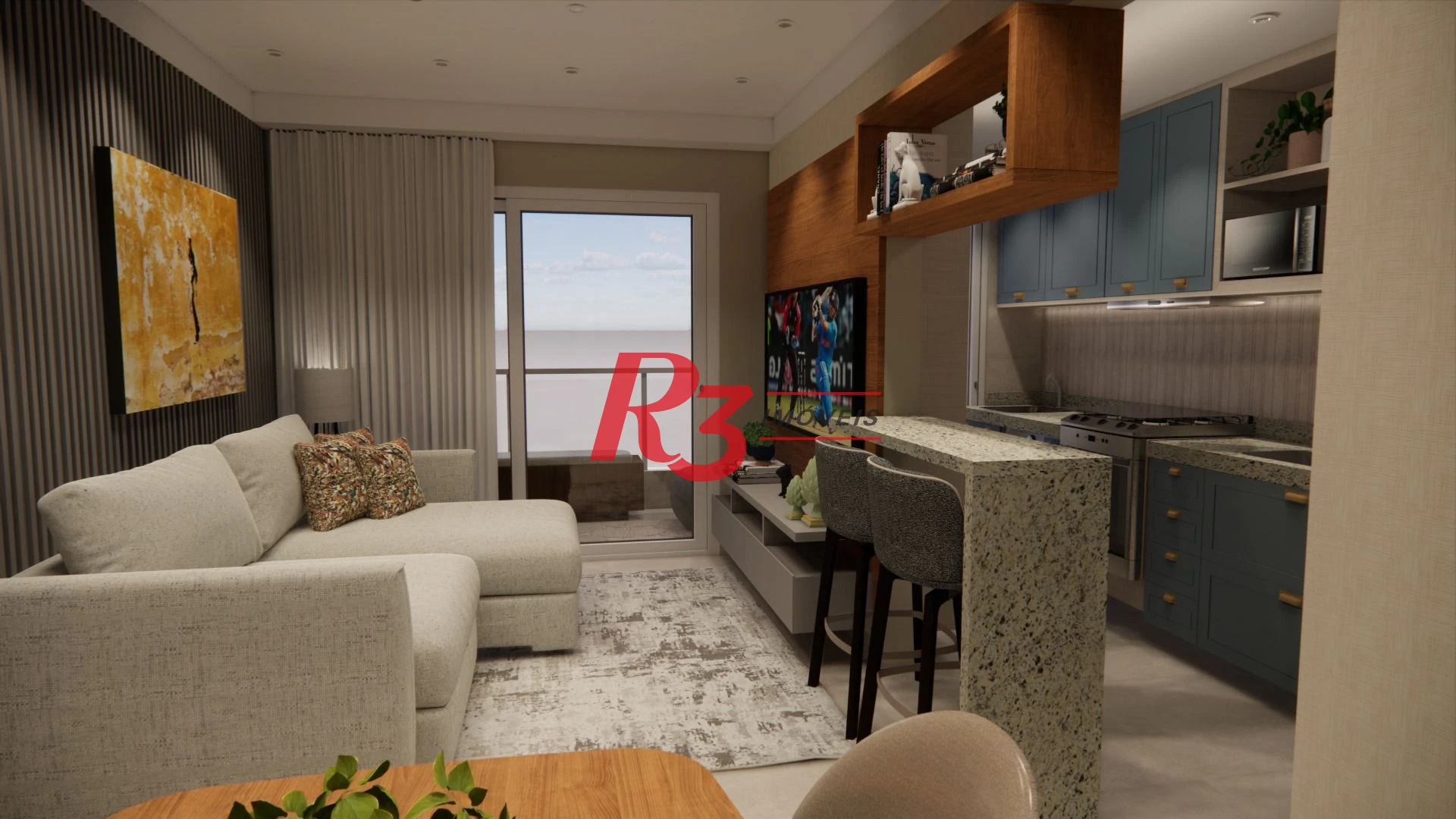 Apartamento à venda, 75 m² por R$ 1.089.167,17 - Ponta da Praia - Santos/SP