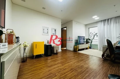 Apartamento com 2 dormitórios à venda, 67 m² por R$ 440.000,00 - Encruzilhada - Santos/SP
