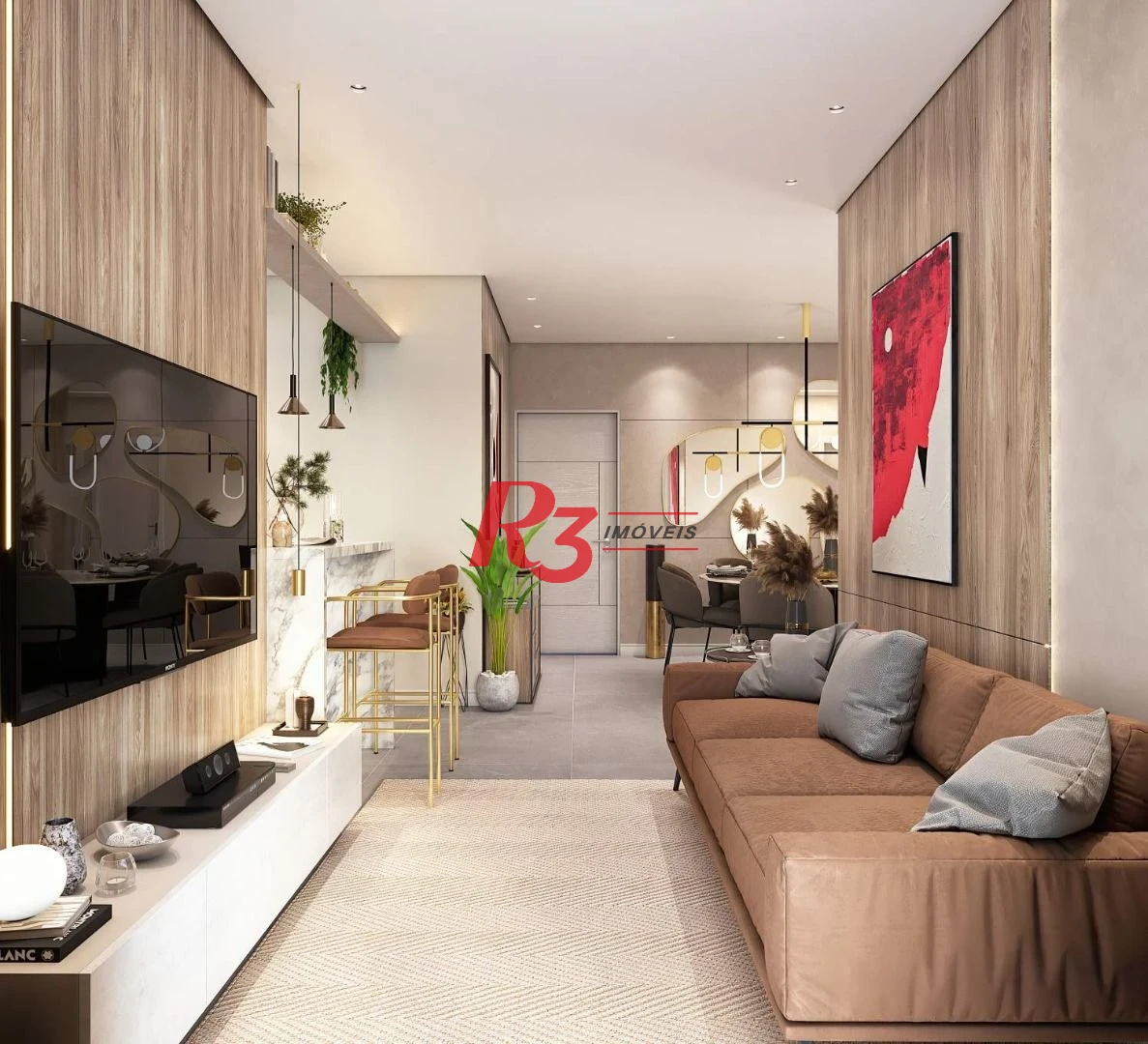 Apartamento à venda, 85 m² por R$ 935.000,00 - Itararé - São Vicente/SP
