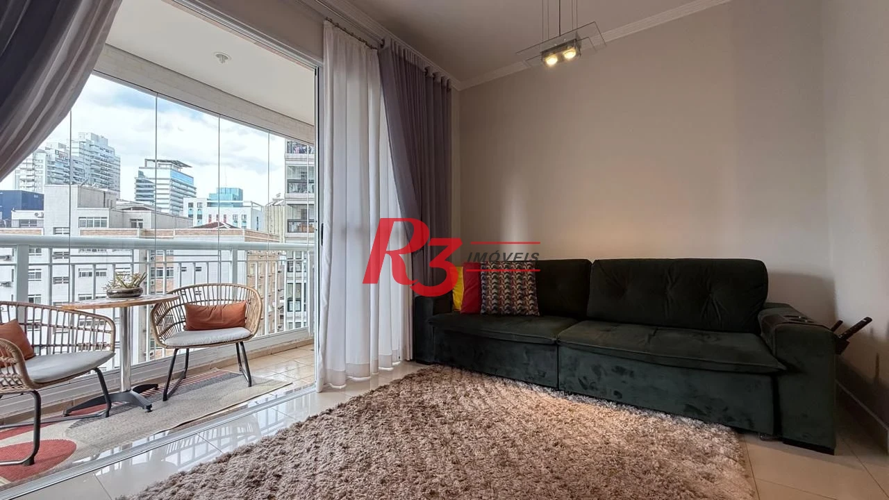 Apartamento à venda, 95 m² por R$ 1.280.000,00 - Gonzaga - Santos/SP
