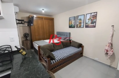 Studio com 1 dormitório à venda, 34 m² por R$ 310.000,00 - Ponta da Praia - Santos/SP