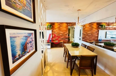 Apartamento com 4 dormitórios à venda, 131 m² por R$ 2.100.000,00 - Embaré - Santos/SP