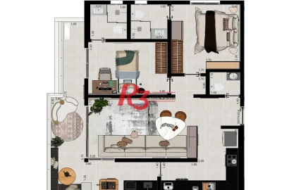 Apartamento à venda, 89 m² por R$ 1.080.000,00 - Aparecida - Santos/SP