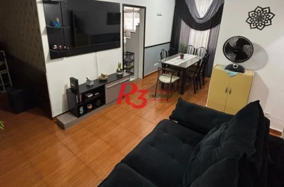 Apartamento com 2 dormitórios à venda, 68 m² por R$ 410.000,00 - Encruzilhada - Santos/SP