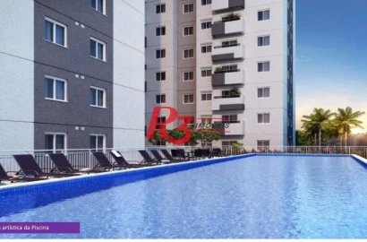 Apartamento com 2 dormitórios à venda, 42 m² por R$ 371.000,00 - Jabaquara - Santos/SP