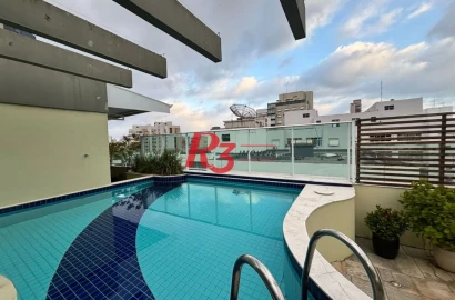 Cobertura à venda, 300 m² por R$ 3.900.000,00 - Gonzaga - Santos/SP