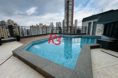 Cobertura à venda, 504 m² por R$ 4.900.000,00 - Gonzaga - Santos/SP